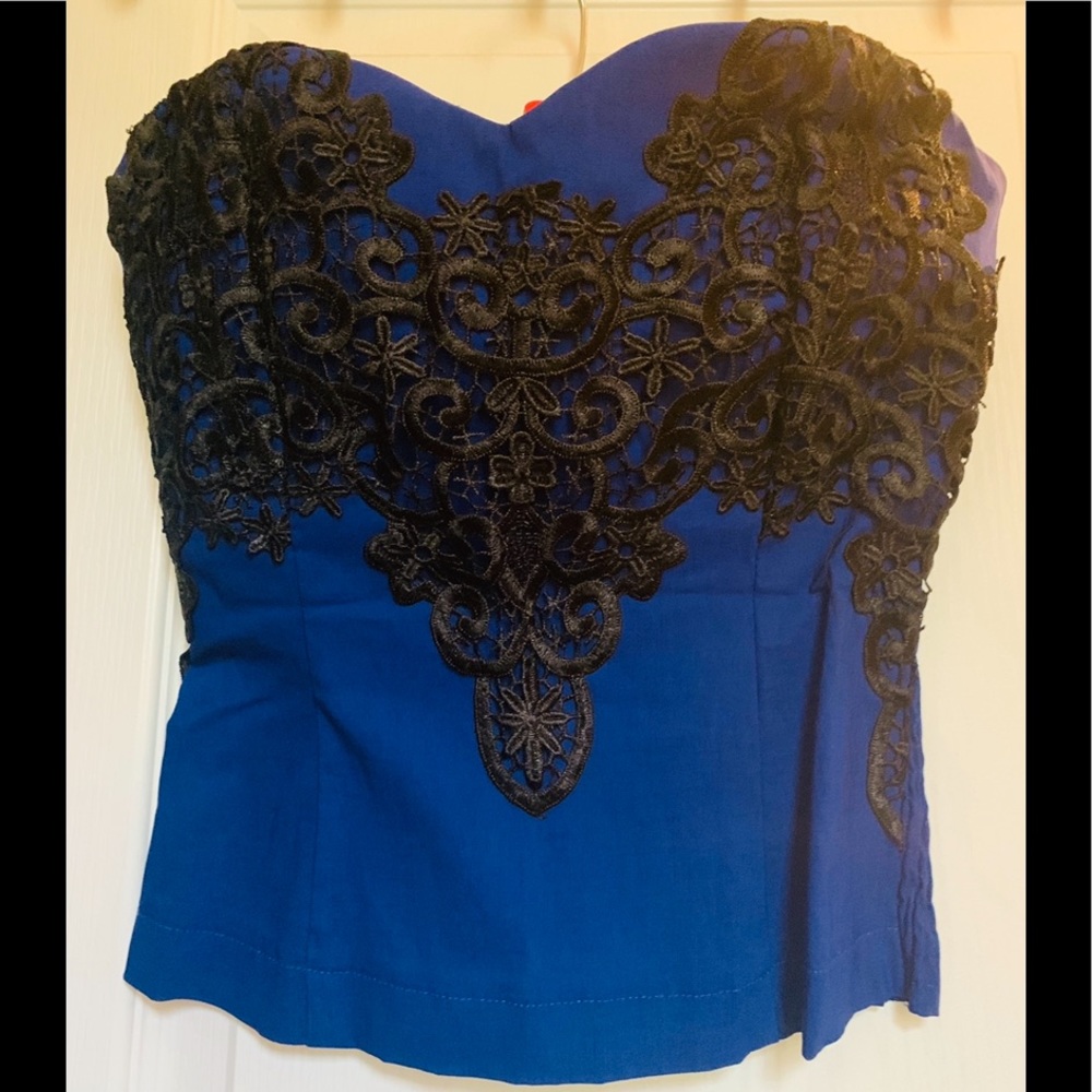 Royal blue tube top